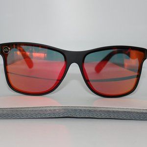 NEW Quicksilver Sunglasses Black Frames, Red Ombre lenses